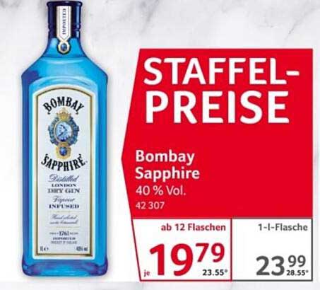 STAFFEL-PREISE Bombay Sapphire 40 % Vol. 42 307
