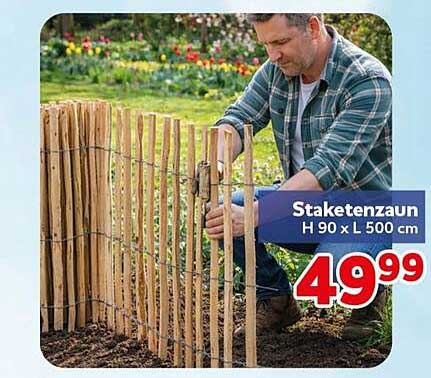 Staketenzaun H 90 x L 500 cm