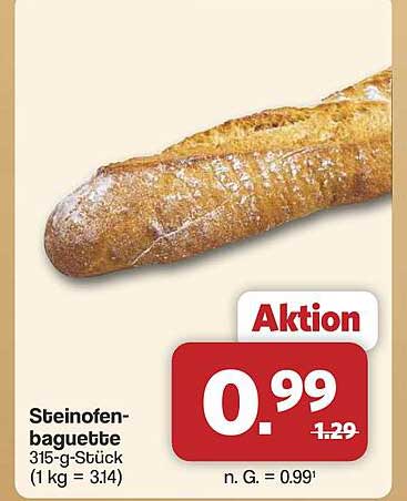 Steinofen-baguette 315-g-Stück (1 kg = 3.14)