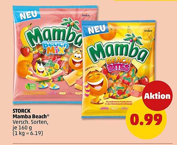 STORCK Mamba Beach* Versch. Sorten, je 160 g (1 kg = 6.19)