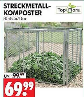 STRECKMETALL-KOMPOSTER 80x80x70cm