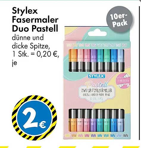 Stylex Fasermaler Duo Pastell