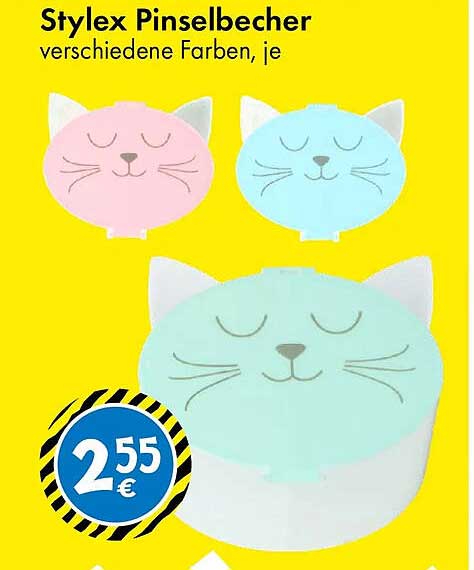 Stylex Pinselbecher verschiedene Farben, je
