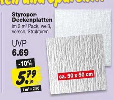 Styropor- Deckenplatten