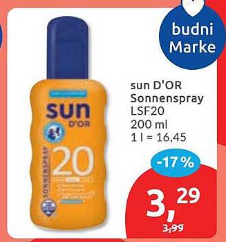 sun D'OR Sonnenspray LSF20 200 ml 1 l = 16,45