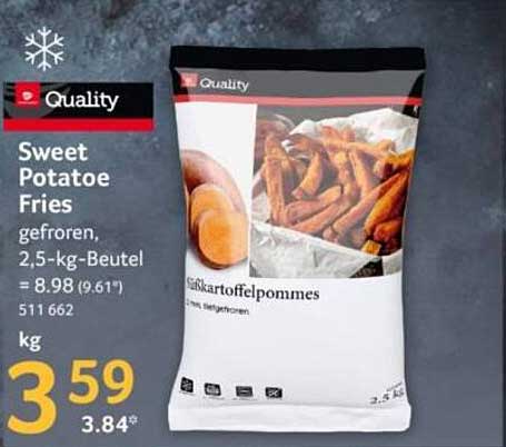 Sweet Potatoe Fries gefroren, 2,5-kg-Beutel