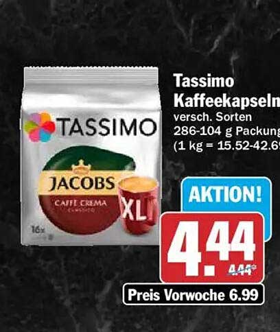 Tassimo Kaffeekapseln versch. Sorten 286-104 g Packung (1 kg = 15.52-42.61)
