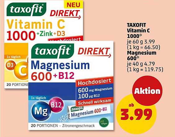 taxofit DIREKT, Magnesium 600+B12