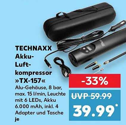 TECHNAXX Akku-Luftkompressor »TX-157«
