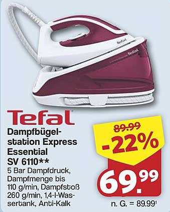 Tefal Dampf-bügelstation Express Essential SV 6110**
