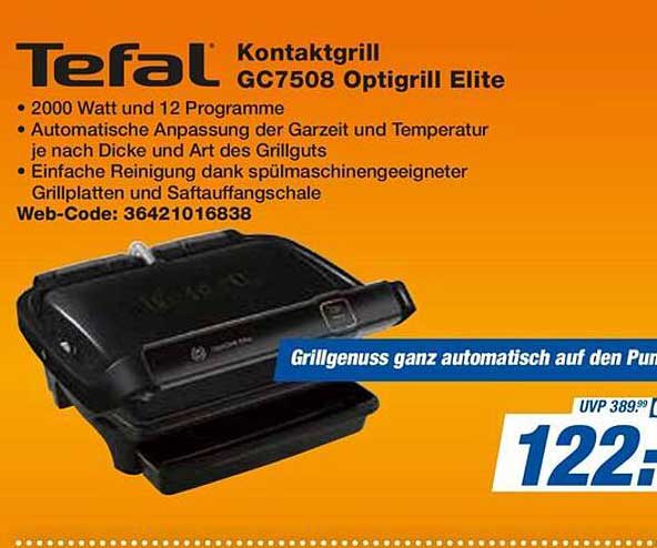 Tefal Kontaktgrill GC7508 Optigrill Elite