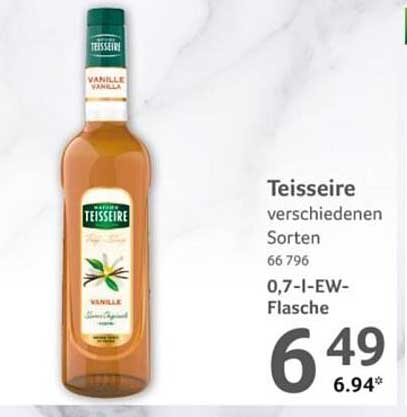 Teisseire verschiedenen Sorten 66 796 0,7-l-EW-Flasche