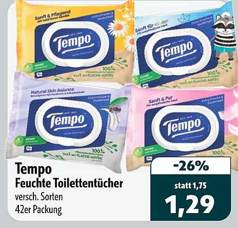 Tempo Feuchte Toilettentücher