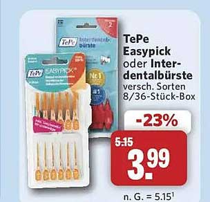 TePe Easypick oder Interdentalbürste versch. Sorten 8/36-Stück-Box