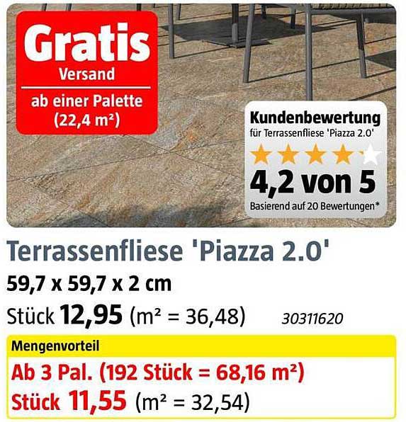 Terrassenfliese 'Piazza 2.0'