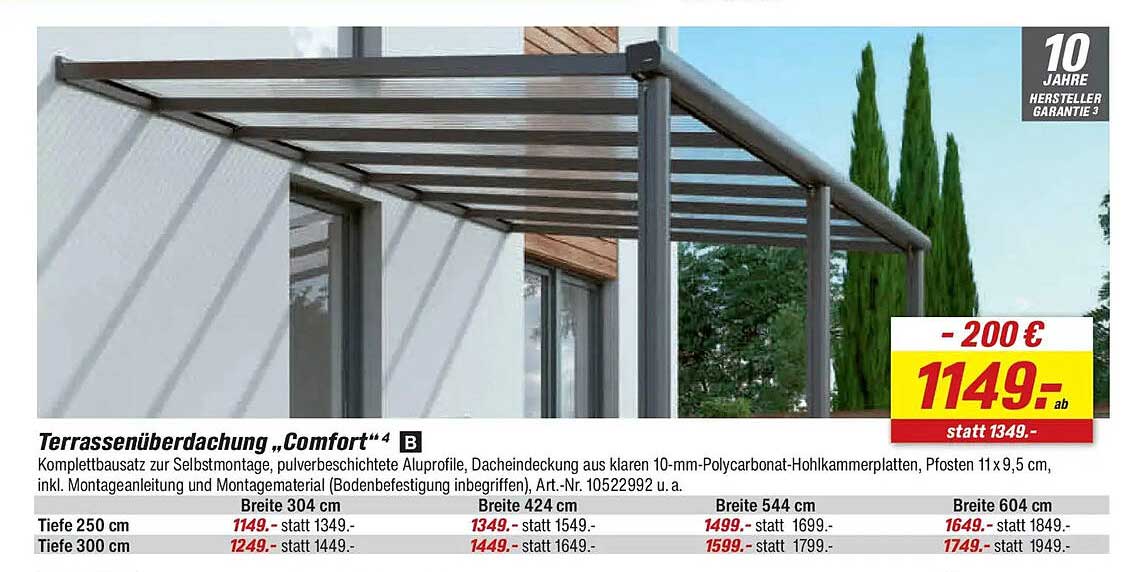 Terrassenüberdachung „Comfort“ 4