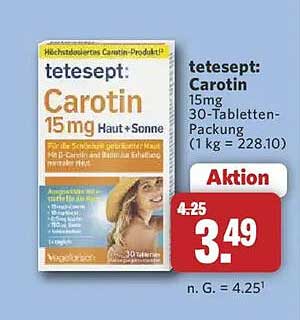 tetesept: Carotin 15mg Haut + Sonne