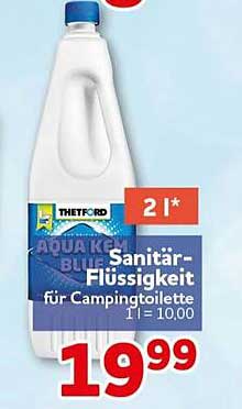 THERMO Aqua-Key Blue Sanitär-Flüssigkeit für Campingtoilette 1 l = 10,00