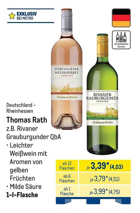 Thomas Rath z.B. Rivaner Grauburgunder QbA