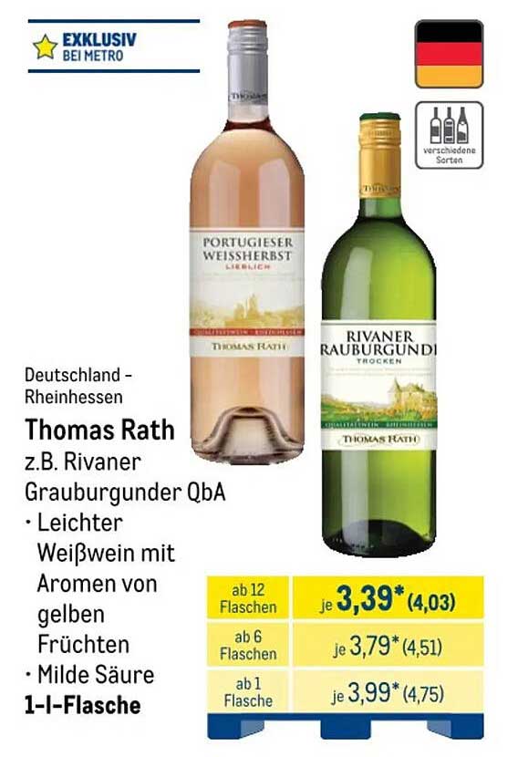 Thomas Rath z.B. Rivaner Grauburgunder QbA