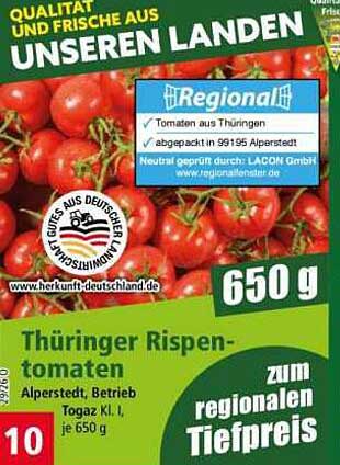 Thüringer Rispen-tomaten