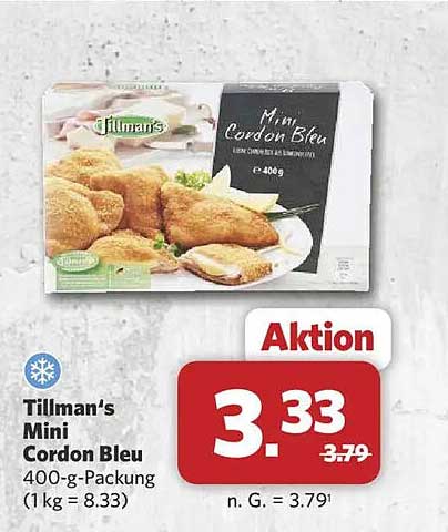 Tillman's Mini Cordon Bleu 400-g-Packung (1 kg = 8.33)