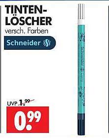 TINTEN-LÖSCHER versch. Farben Schneider