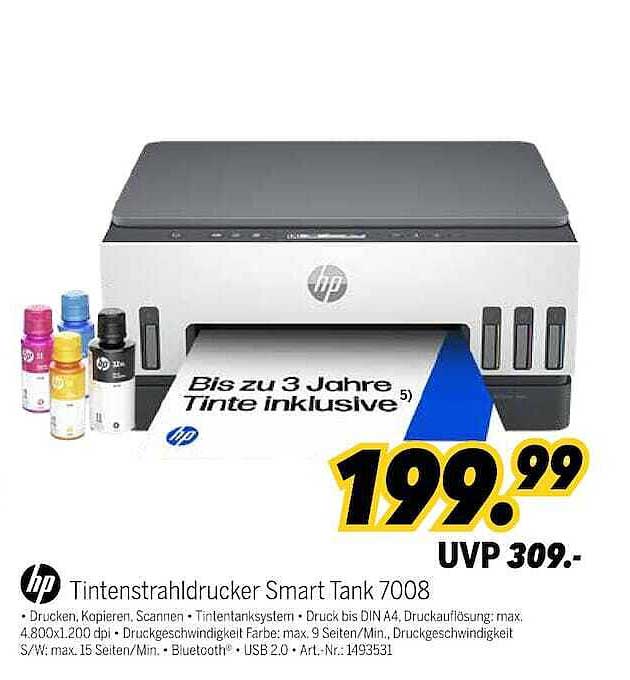 Tintenstrahldrucker Smart Tank 7008