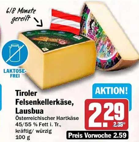 Tiroler Felsenkellerkäse, Lausbua