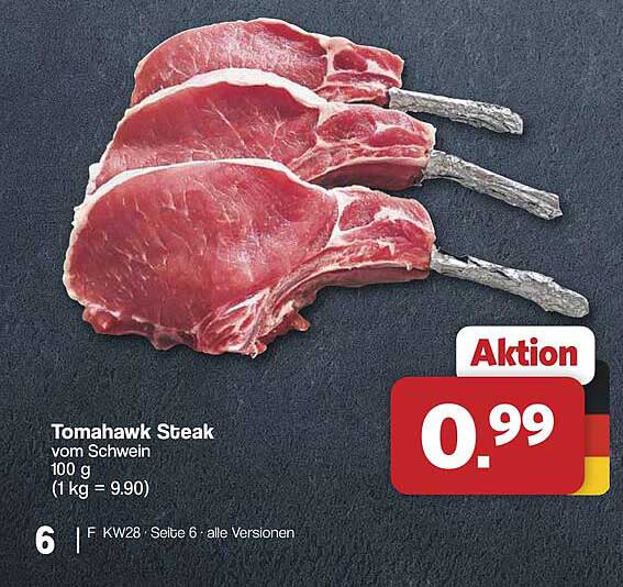 Tomahawk Steak vom Schwein