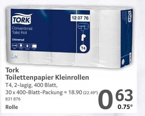 Tork Toilettenpapier Kleinrollen