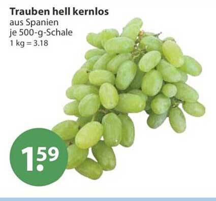 Trauben hell kernlos