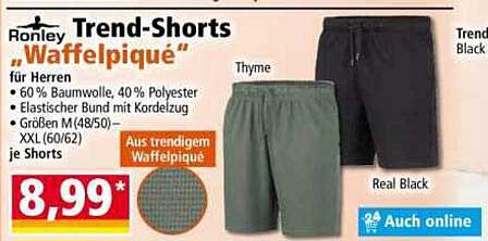 Trend-Shorts „Waffelpique“ für Herren
