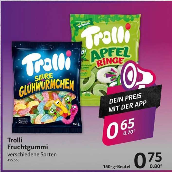 Trolli Fruchtgummi verschiedene Sorten