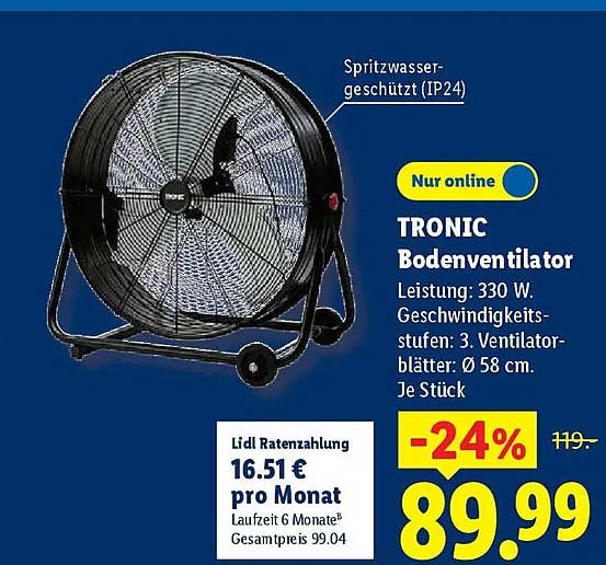 TRONIC Bodenventilator