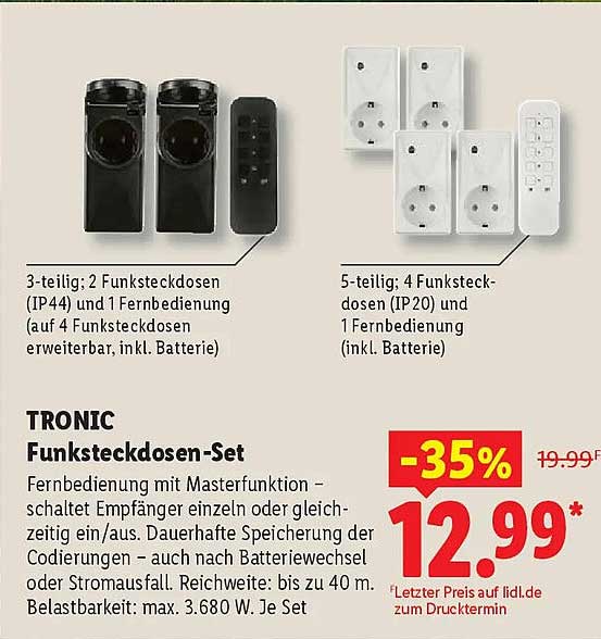 TRONIC Funksteckdosen-Set