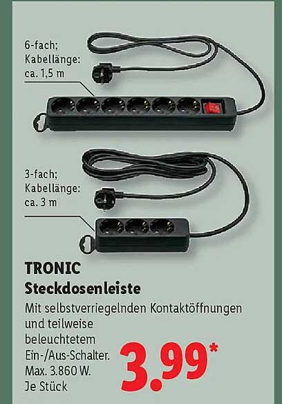 TRONIC Steckdosenleiste
