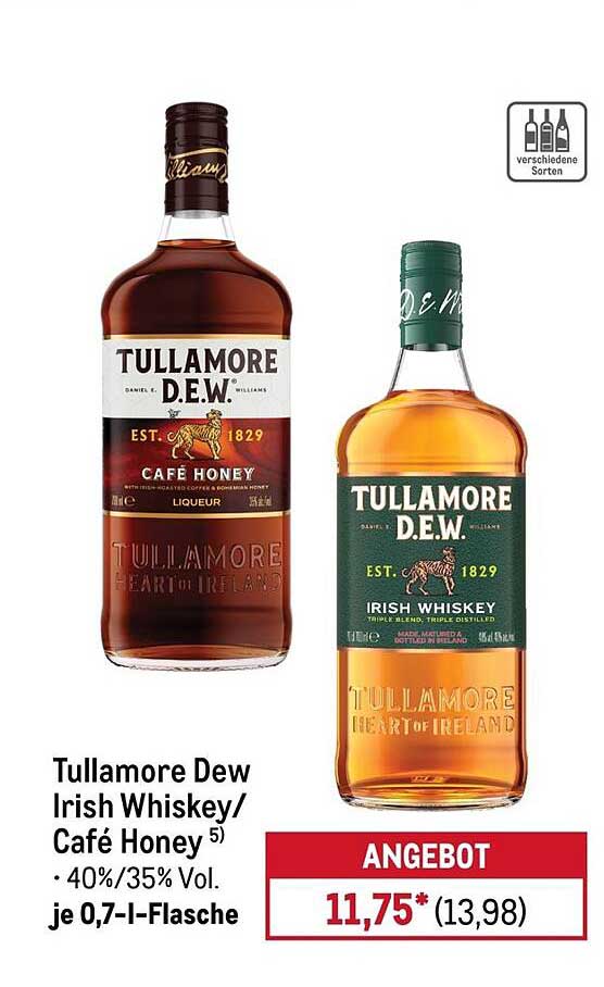 Tullamore Dew Irish Whiskey/ Café Honey 5)