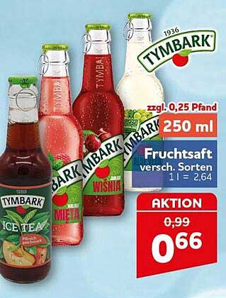 TYMBARK Fruchtsaft versch. Sorten 1 l = 2,64