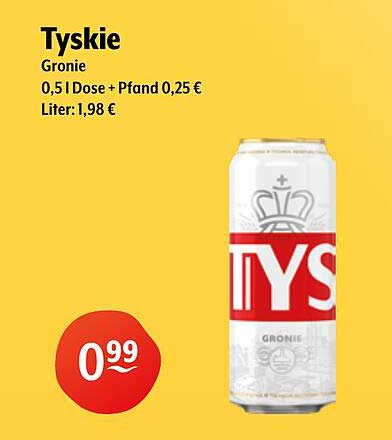 Tyskie Gronie 0,5 l Dose + Pfand 0,25 €