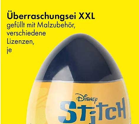 Überraschungsei XXL gefüllt mit Malzubehör, verschiedene Lizenzen, je