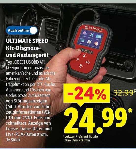 ULTIMATE SPEED Kfz-Diagnose- und Auslesegerät