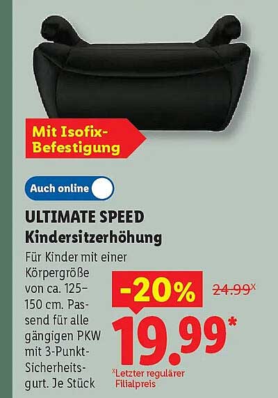 ULTIMATE SPEED Kindersitzerhöhung