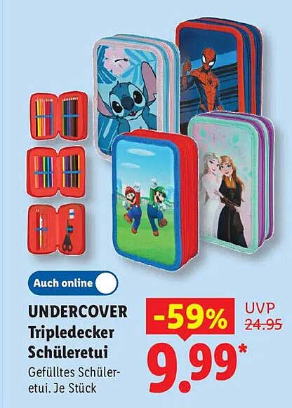 UNDERCOVER Tripledecker Schülertui