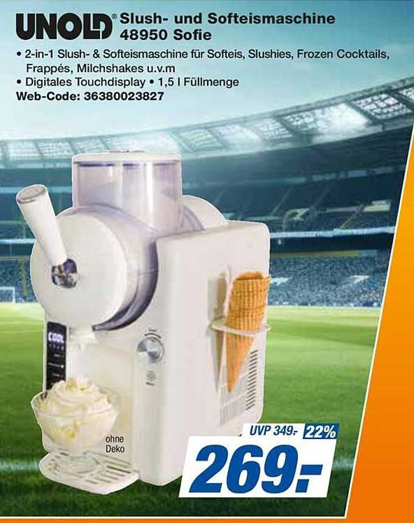 UNOLD Slush- und Softeismaschine 48950 Sofie