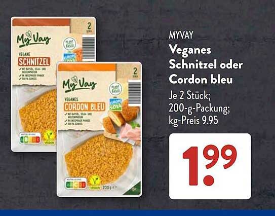 Veganes Schnitzel oder Cordon bleu