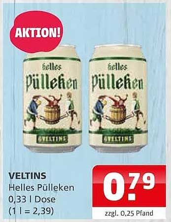 Veltins Helles Pülleken 0,33 l Dose