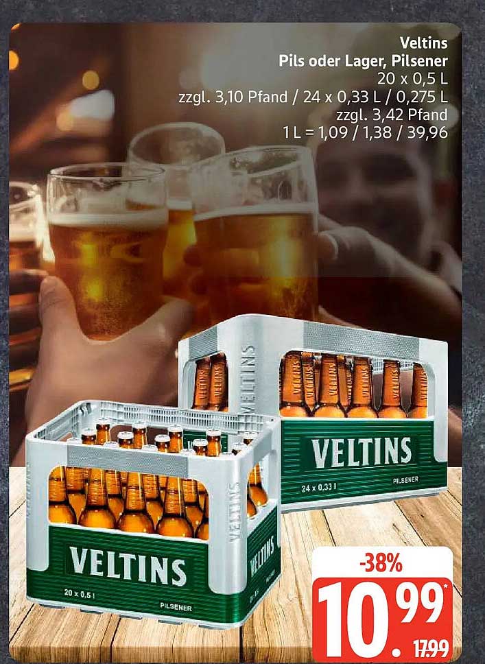 Veltins Pils oder Lager, Pilsener