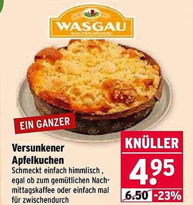 Versunkener Apfelkuchen