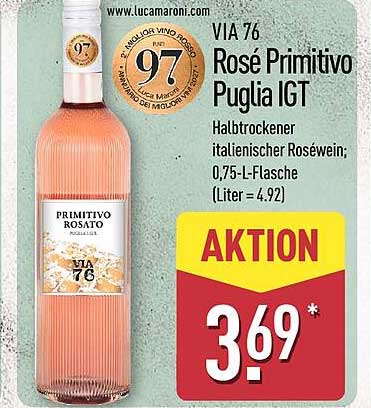 VIA 76 Rosé Primitivo Puglia IGT